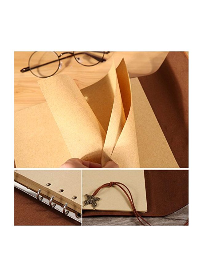 MaleDen - A6 Leather Bound Journal Notebook Brown - Image 1