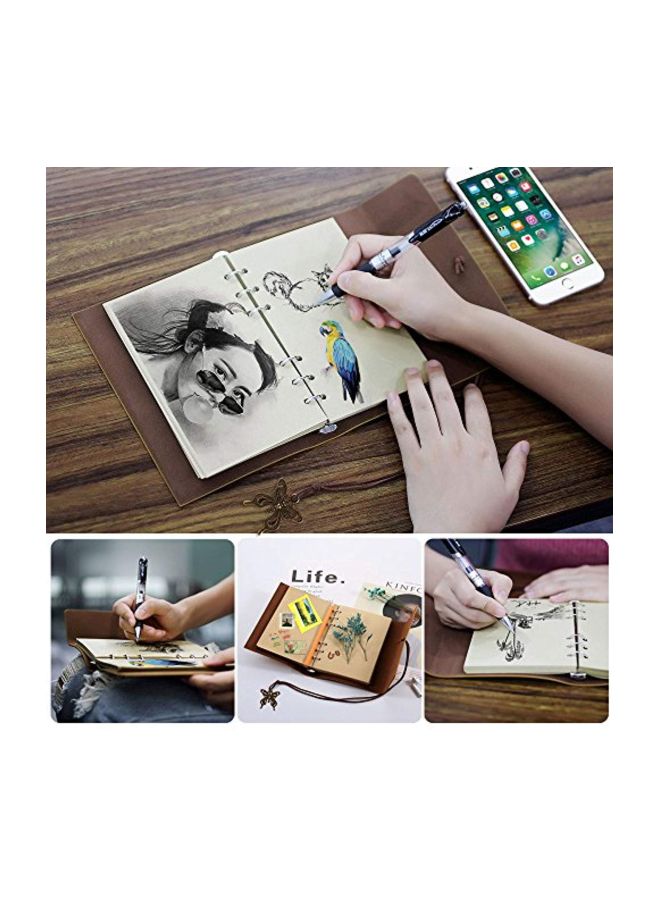 MaleDen - A6 Leather Bound Journal Notebook Brown - Image 1
