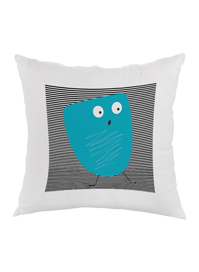 وسادة ديكور مريحة مربعة الشكل أبيض / أسود / أزرق 40x40سم