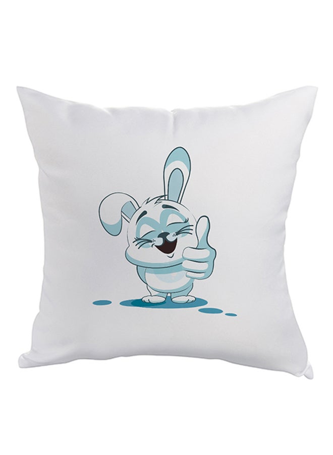 Decorative Square Shaped Throw Pillow White 40 x 40cm