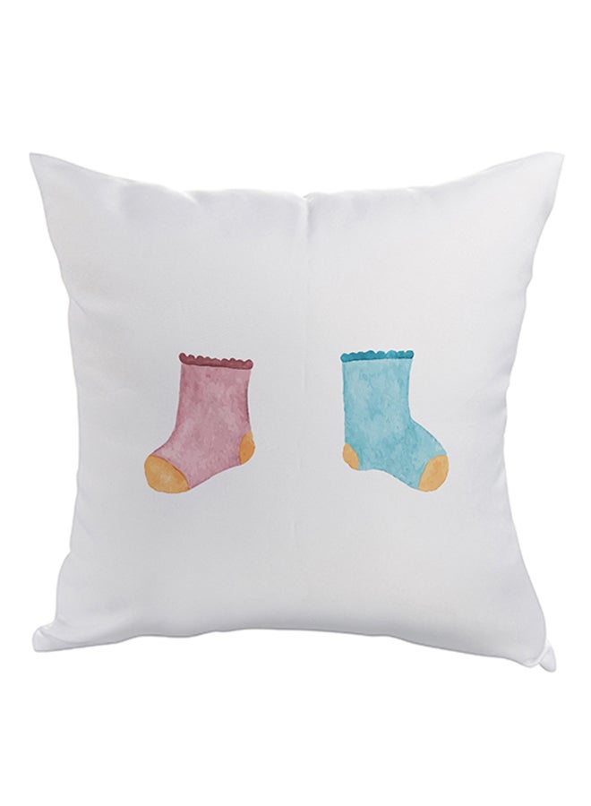 Decalac Decorative Square Shaped Throw Pillow White 40 x 40cm