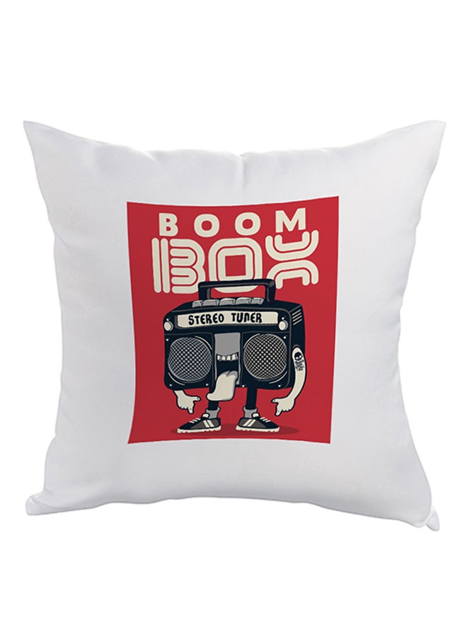 Decorative Square Shaped Throw Pillow White 40 x 40cm