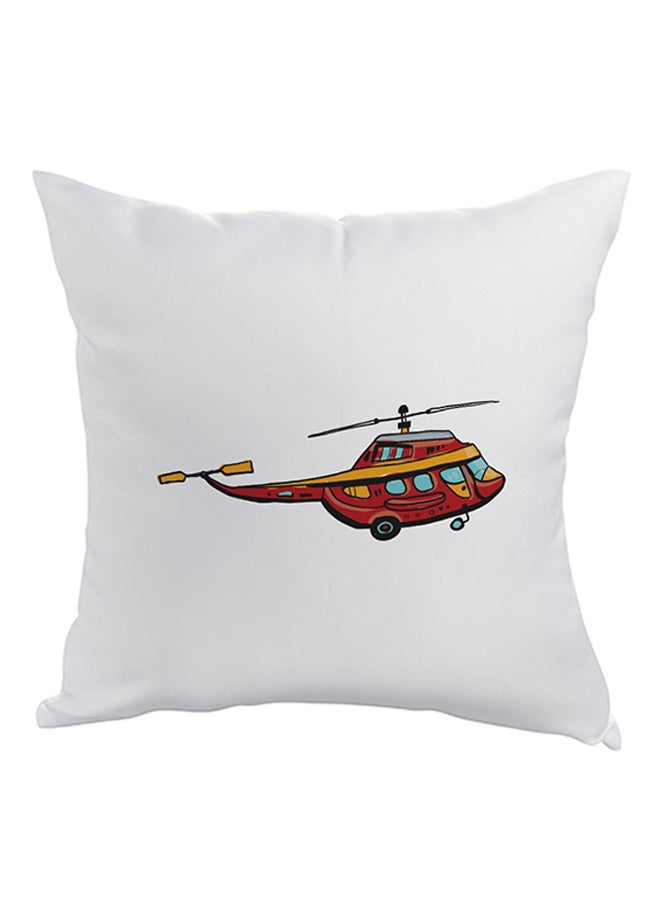 Comfortable Square Shaped Throw Pillow White/Brown/Blue 40 x 40cm