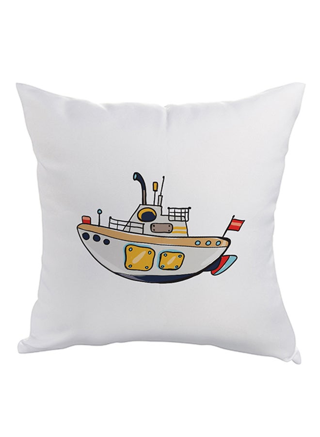 Decorative Square Shaped Throw Pillow White 40 x 40cm