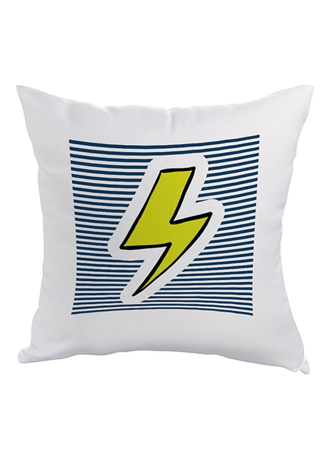 Decorative Square Shaped Throw Pillow White 40 x 40cm