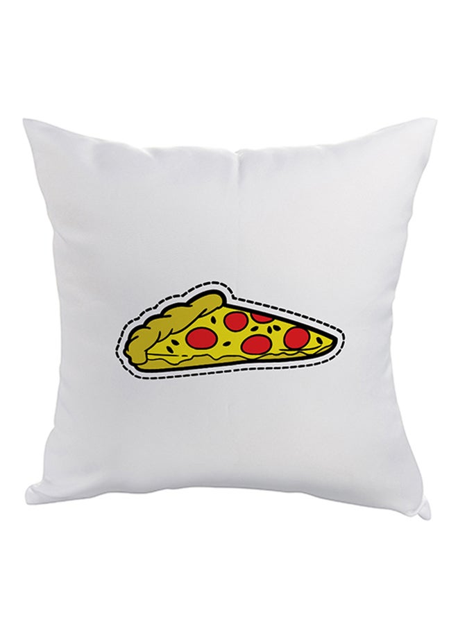 Decorative Square Shaped Throw Pillow White 40 x 40cm