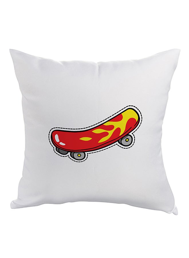 Decalac Decorative Square Shaped Throw Pillow polyester White 40 x 40cm