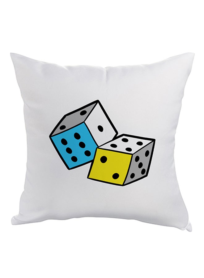 Decalac Decorative Square Shaped Throw Pillow White 40 x 40cm
