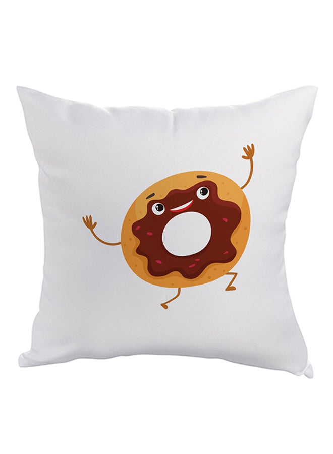 Decalac Decorative Square Shaped Throw Pillow White 40 x 40cm