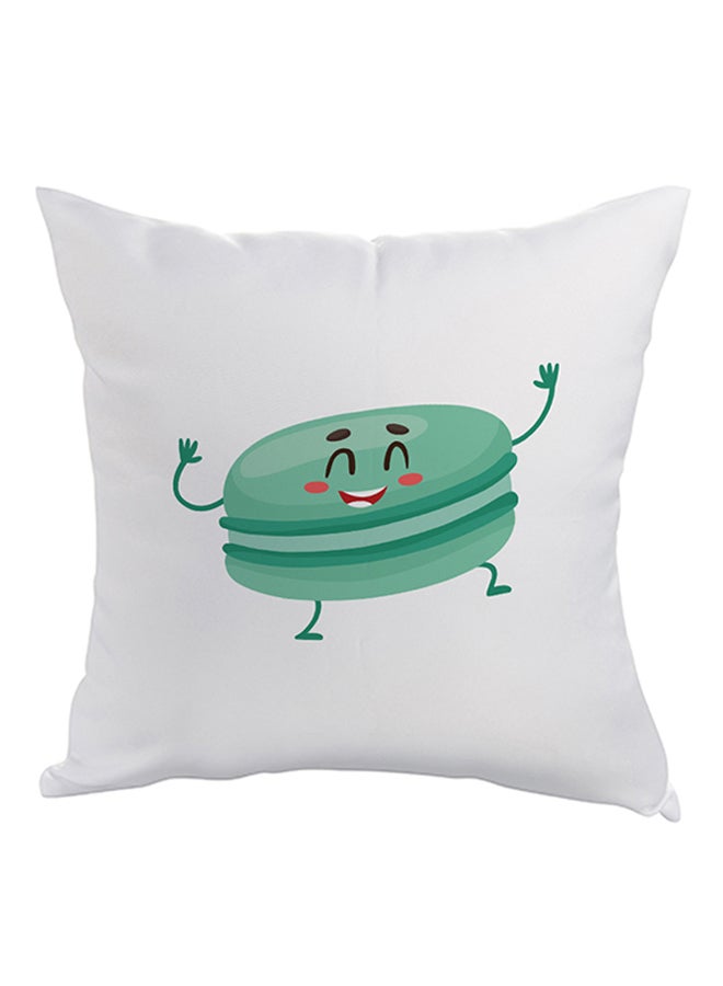 Decorative Square Shaped Throw Pillow White 40 x 40cm