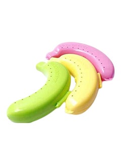 3-Piece Banana Protector Pink/Green/Yellow 19.5x13x4.4centimeter - v1570617563/N29363607A_1