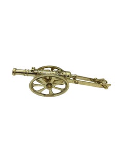 Generic Handmade Pure Brass Cannon Tope Collectible Vehicle Gold 18x7.5cm  - Image 2