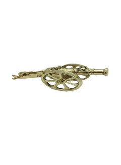 Generic Handmade Pure Brass Cannon Tope Collectible Vehicle Gold 18x7.5cm  - Image 3