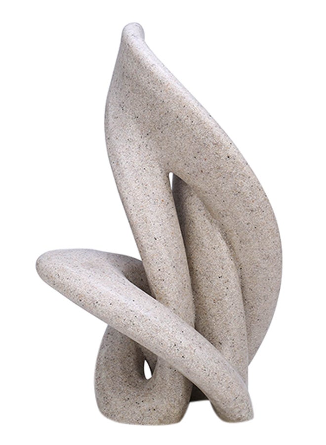 TOOARTS Softness Abstract Resin Statue Sculpture Beige 39x21x24cm  - Image 2
