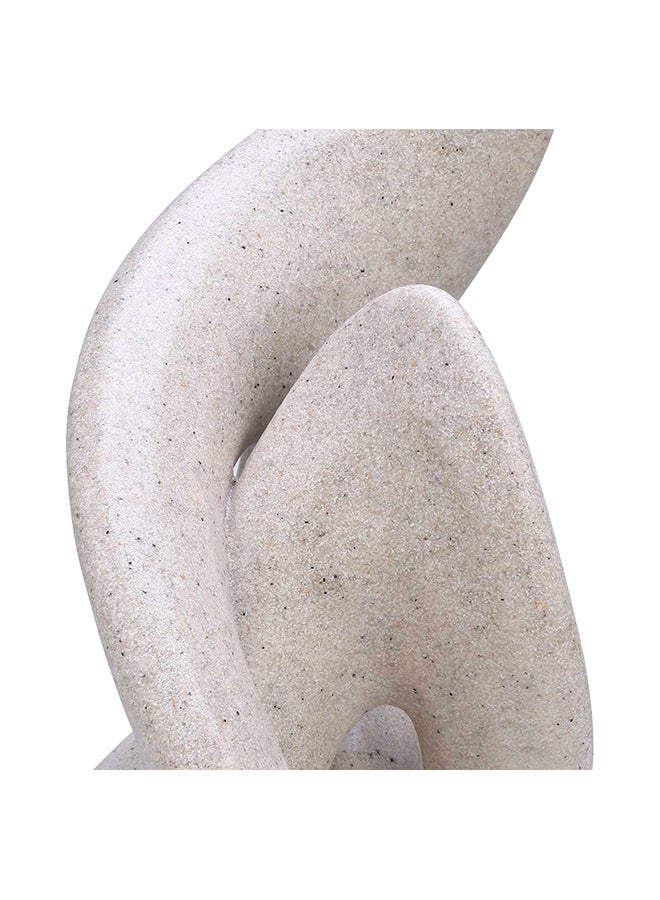 TOOARTS Softness Abstract Resin Statue Sculpture Beige 39x21x24cm  - Image 3