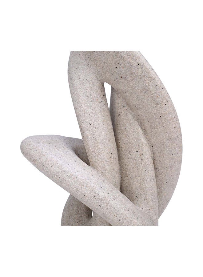 TOOARTS Softness Abstract Resin Statue Sculpture Beige 39x21x24cm  - Image 1