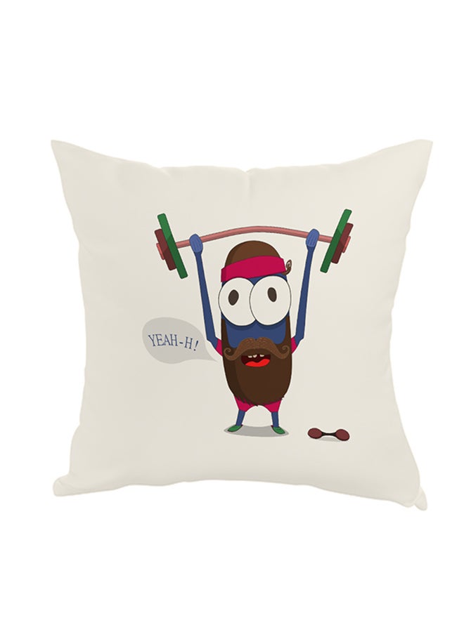 ديكالاك وسادة نوم للزينة مربعة الشكل أبيض 40 x 40سم