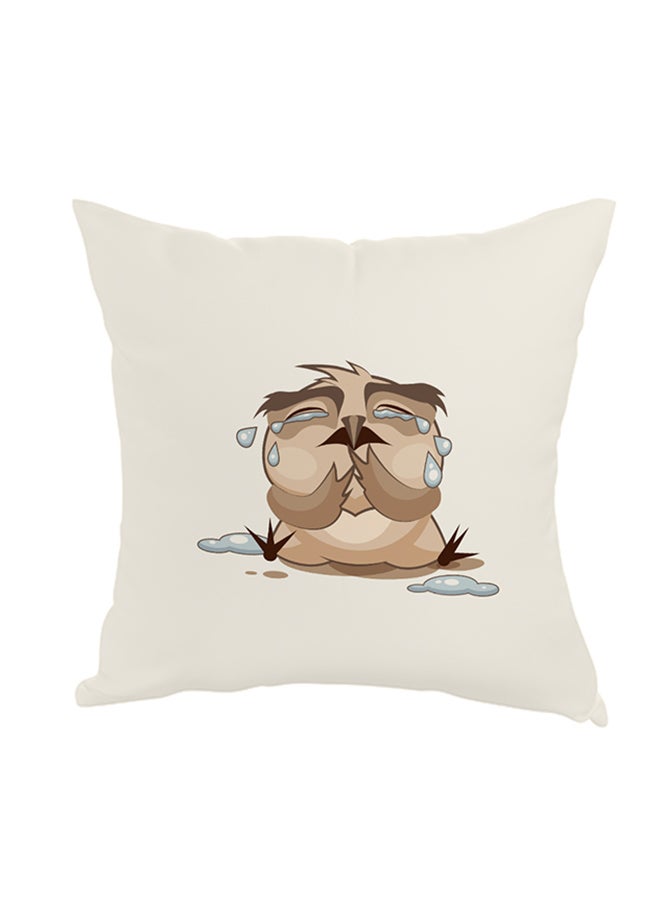 Decalac Decorative Square Shaped Throw Pillow White 40 x 40cm