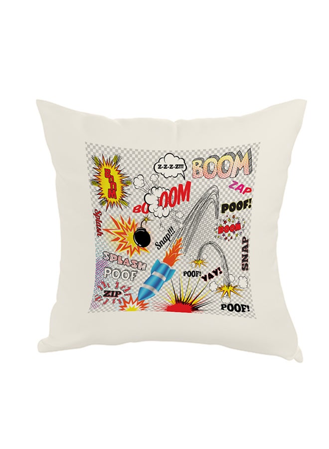 ديكالاك وسادة نوم للزينة مربعة الشكل أبيض 40 x 40سم