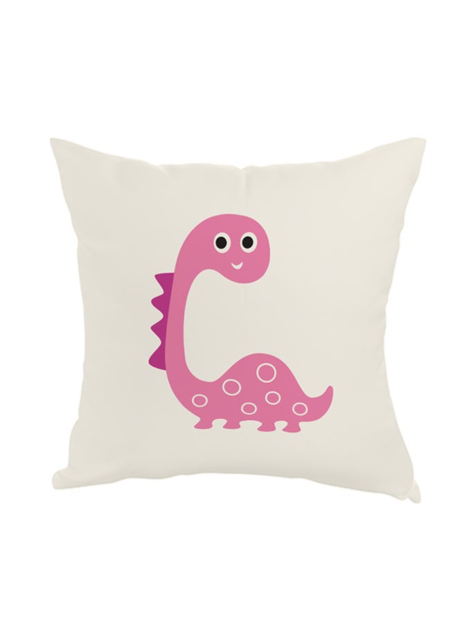 Decalac Comfortable Square Shaped Throw Pillow Pink/White 40 x 40cm