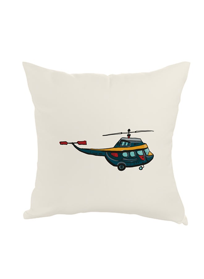 Decorative Square Shaped Throw Pillow White 40 x 40cm