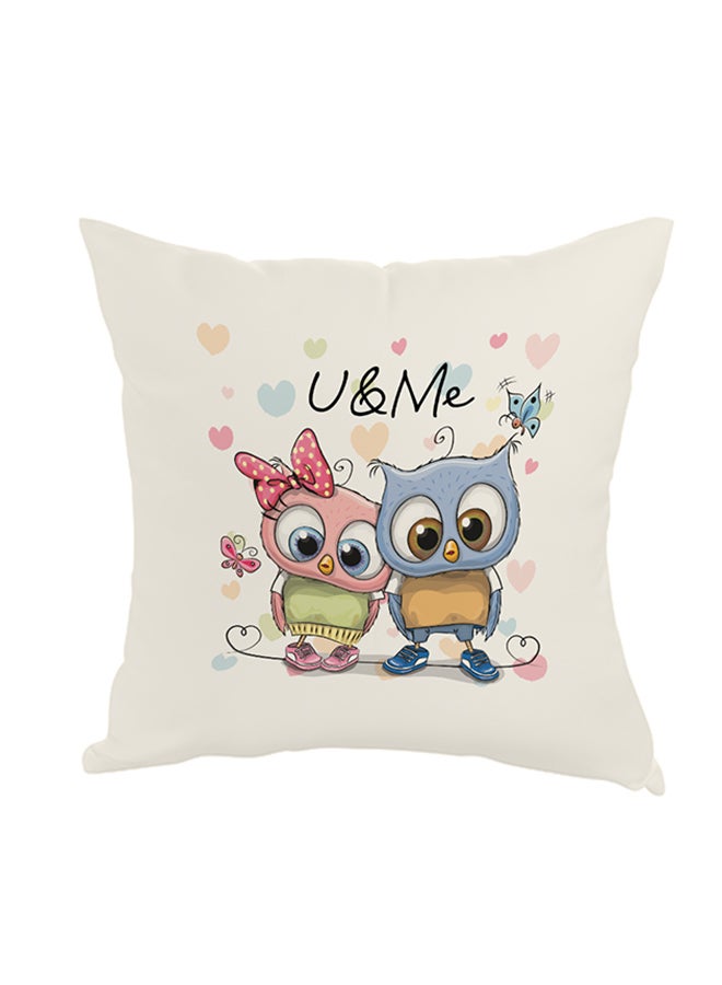 Decorative Square Shaped Throw Pillow White 40 x 40cm