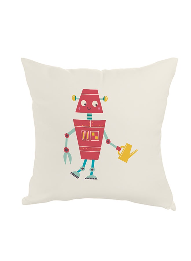 Decalac Decorative Square Shaped Throw Pillow White 40 x 40cm