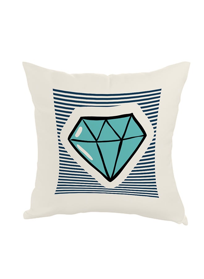 Decalac Decorative Square Shaped Throw Pillow White 40 x 40cm