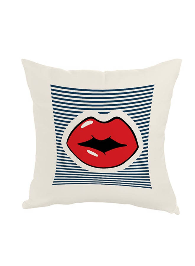 Decalac Decorative Square Shaped Throw Pillow White 40 x 40cm