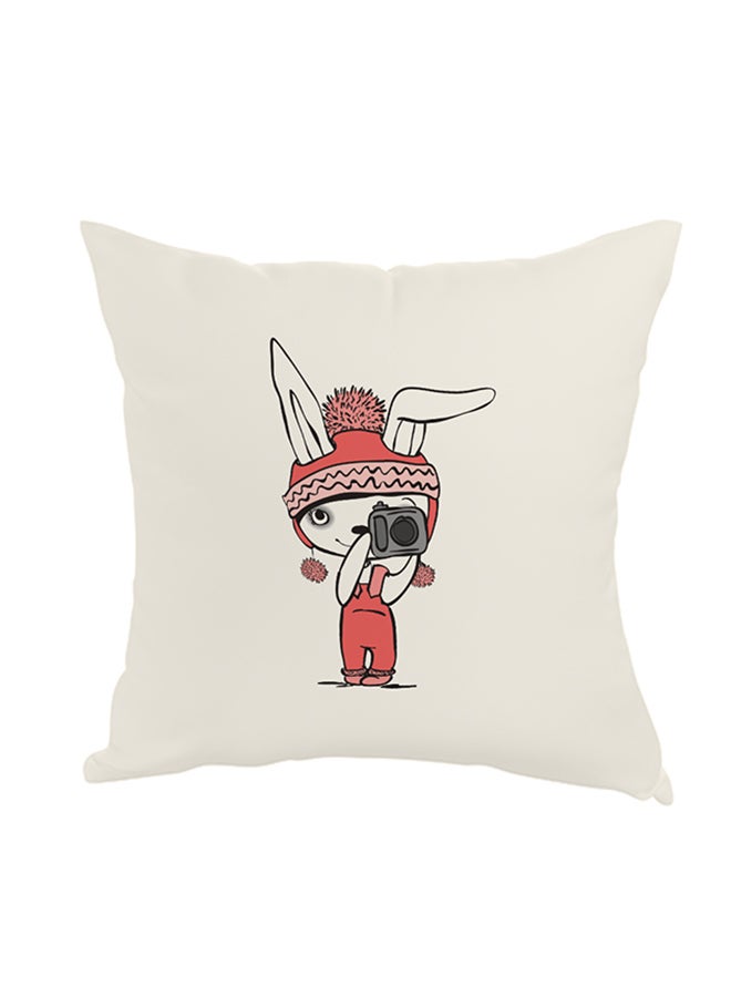 Decalac Decorative Square Shaped Throw Pillow White 40 x 40cm