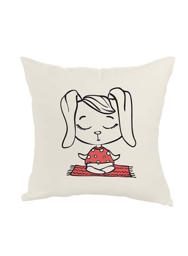 ديكالاك وسادة نوم بطبعة مربعة الشكل أبيض/أحمر/أسود 40 x 40سم