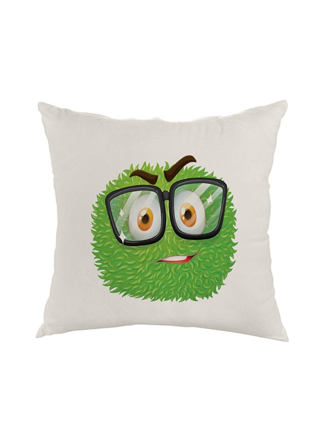 Decorative Square Shaped Throw Pillow White 40 x 40cm