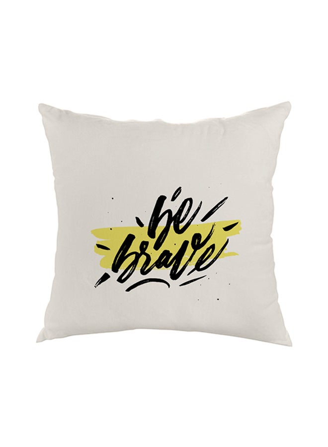 Decorative Square Shaped Throw Pillow White 40 x 40cm