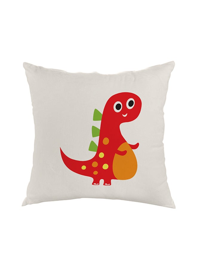 Decorative Square Shaped Throw Pillow White 40 x 40cm