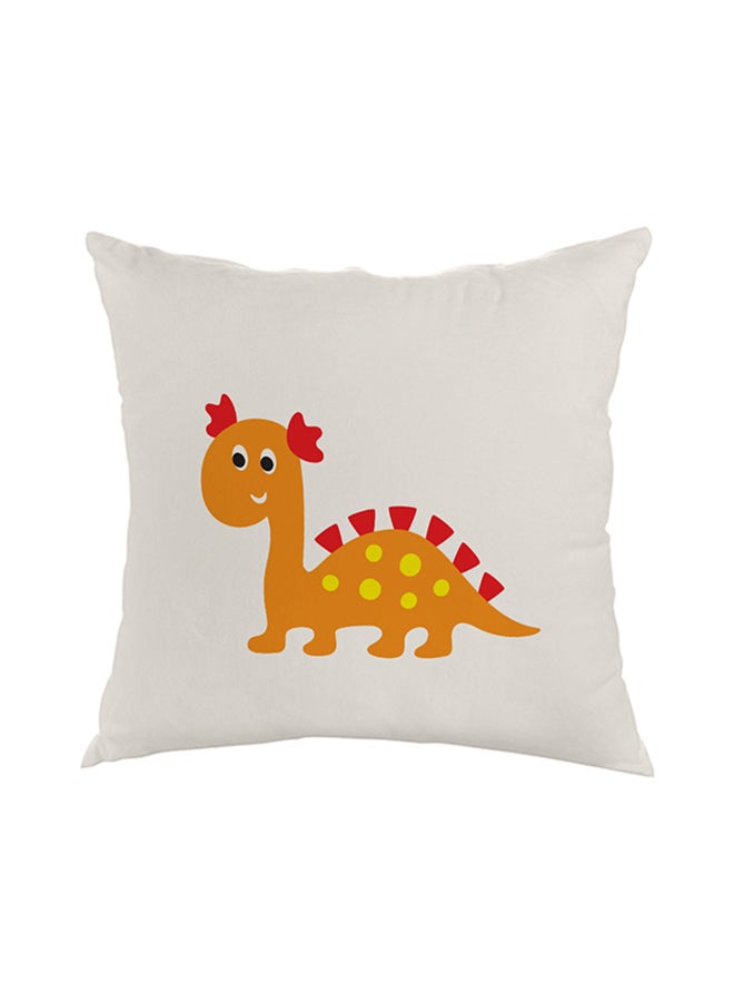 Decorative Square Shaped Throw Pillow White 40 x 40cm