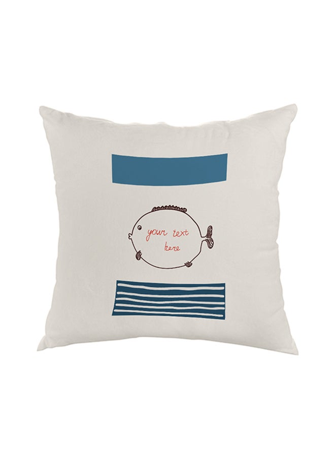 Decalac Decorative Square Shaped Throw Pillow White 40 x 40cm