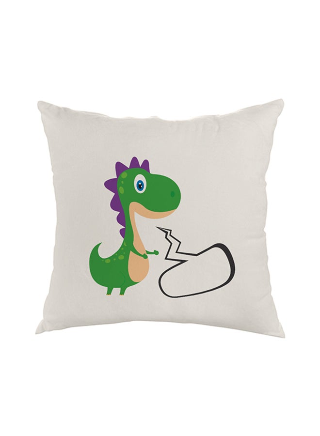 Decorative Square Shaped Throw Pillow White 40 x 40cm