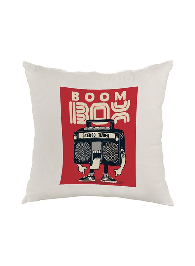 Decorative Square Shaped Throw Pillow White 40 x 40cm