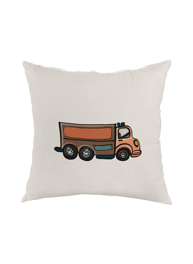 Decorative Square Shaped Throw Pillow White 40 x 40cm