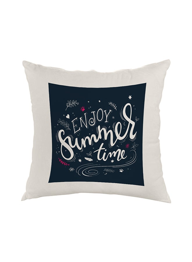 Decorative Square Shaped Throw Pillow White 40 x 40cm