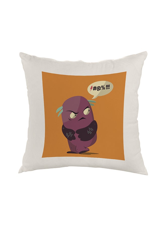 Decalac Decorative Square Shaped Throw Pillow White 40 x 40cm