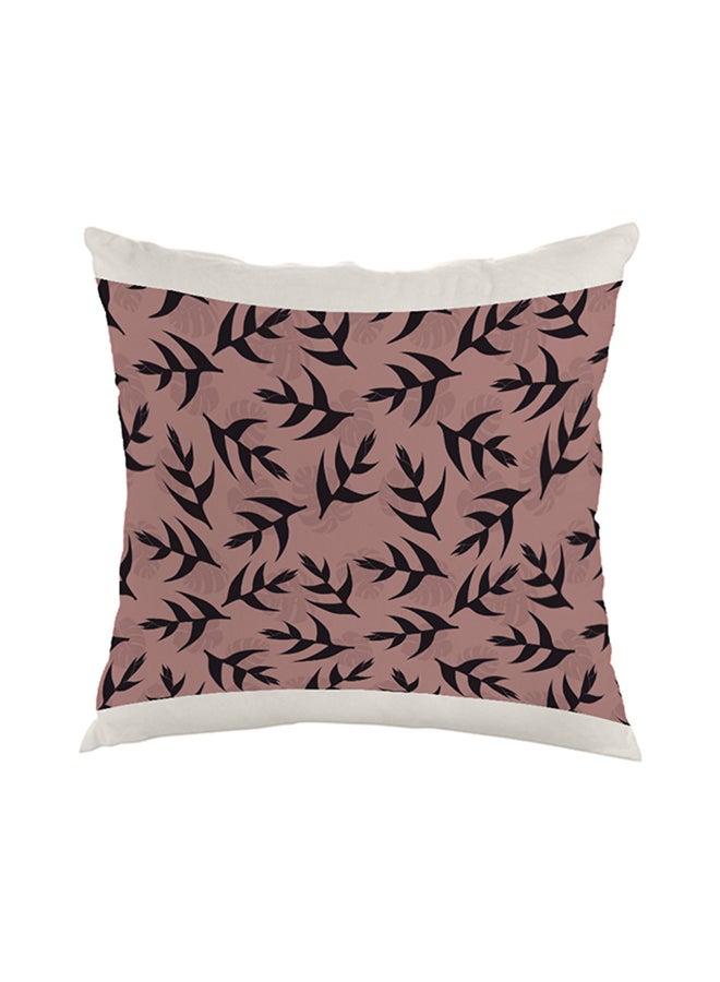 Decorative Square Shaped Throw Pillow White/Brown/Black 40 x 40cm