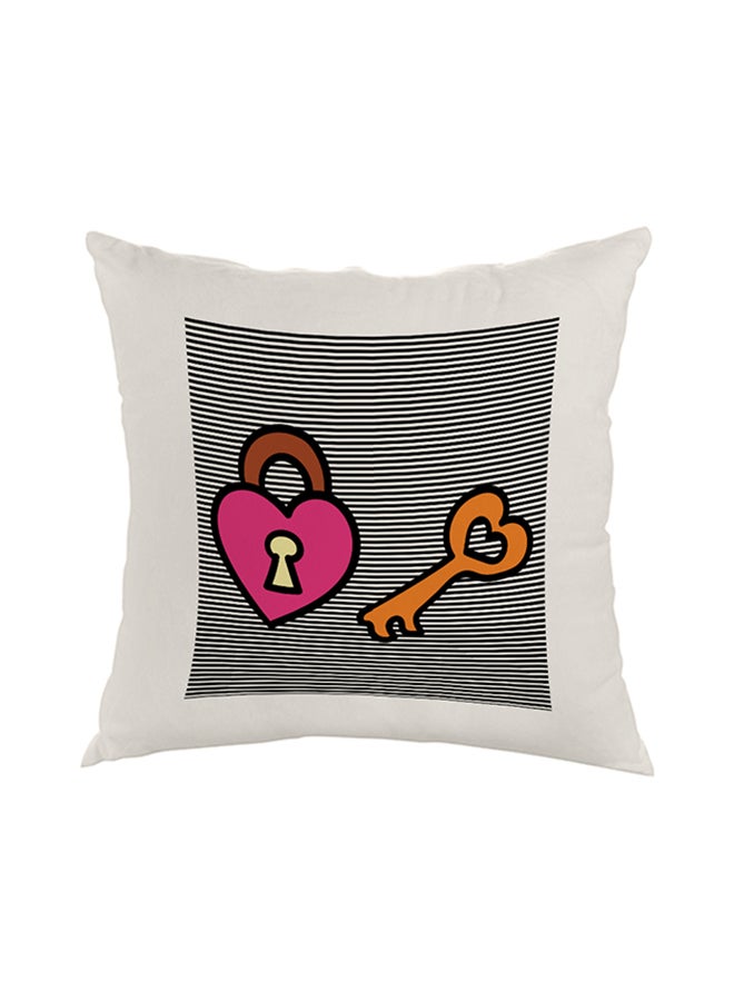 Decalac Decorative Square Shaped Throw Pillow White 40 x 40cm