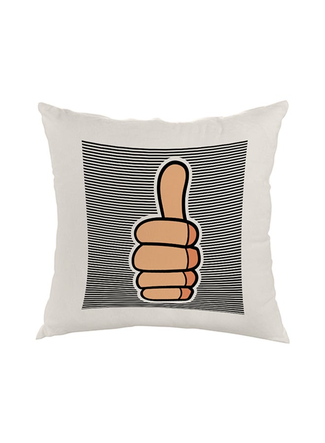 وسادة ديكور مريحة مربعة الشكل أسود/أبيض/بيج 40 x 40سم