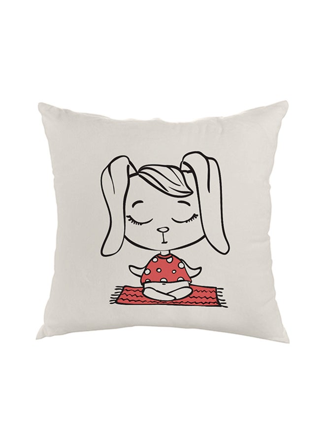 ديكالاك وسادة ديكور مريحة مربعة الشكل أبيض 40 x 40سم