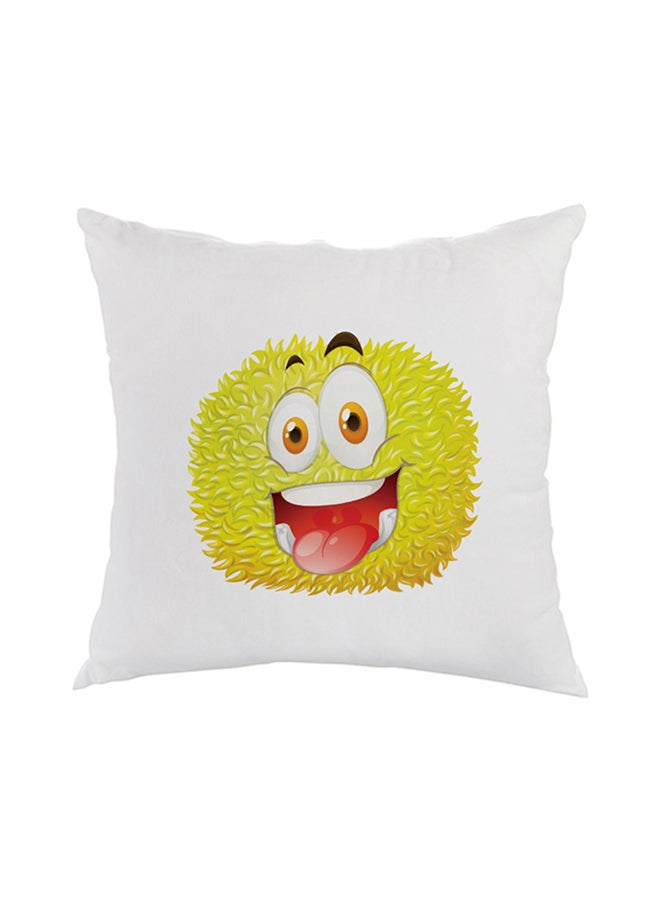 Decorative Square Shaped Throw Pillow White 40 x 40cm