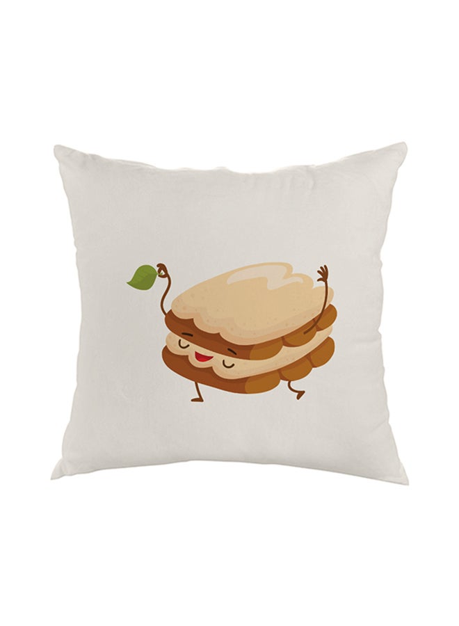 وسادة نوم للزينة مربعة الشكل أبيض 40 x 40سم