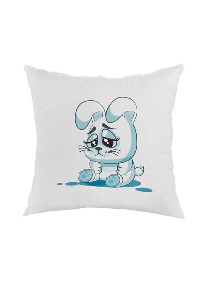 Decorative Square Shaped Throw Pillow White 40 x 40cm