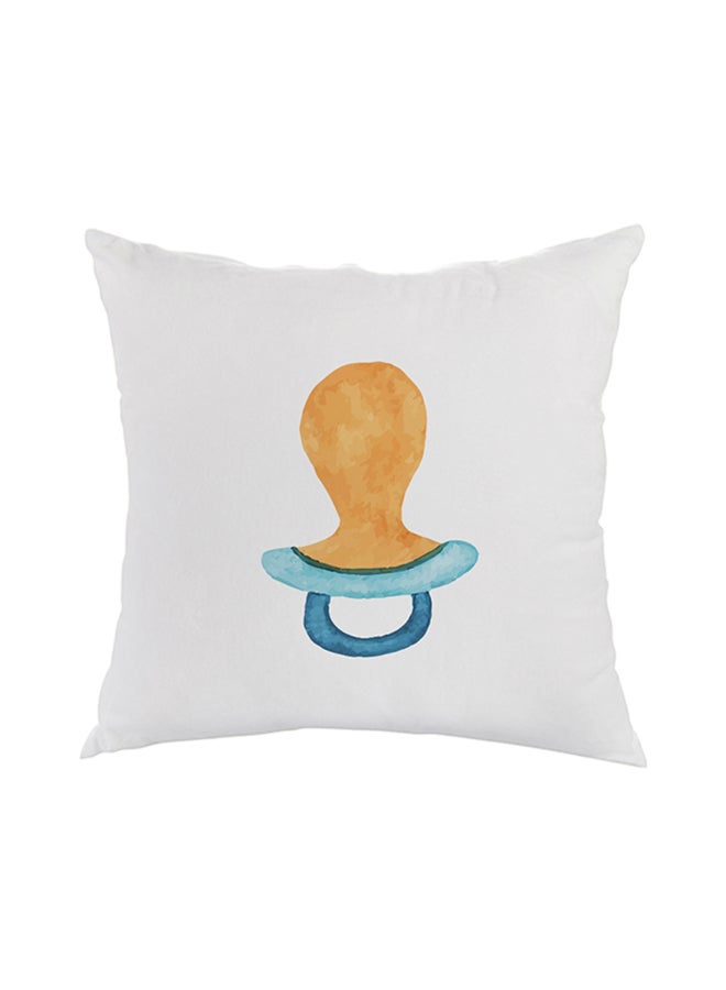 ديكالاك وسادة نوم مربعة الشكل وديكور أنيق بطبعة وجه الفراولة أبيض 40 x 40سم