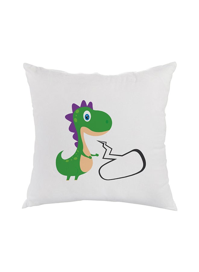 Decorative Square Shaped Throw Pillow White 40 x 40cm